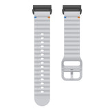 Universal Garmin 26mm QuickFit EIDERWOOD Wavy Silicone Strap - Grey