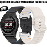 Universal Garmin 26mm QuickFit EIDERWOOD Wavy Silicone Strap - Grey