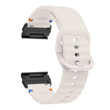 Universal Garmin 26mm QuickFit EIDERWOOD Wavy Silicone Strap - Beige