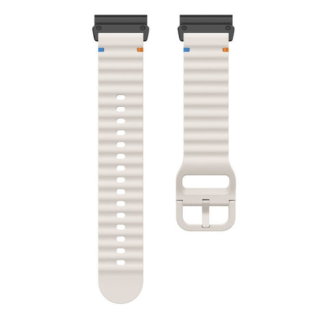 Universal Garmin 26mm QuickFit EIDERWOOD Wavy Silicone Strap - Beige
