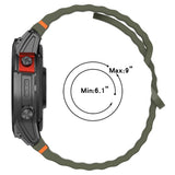 Universal Garmin 22mm QuickFit EIDERWOOD Wavy Silicone Strap - Green