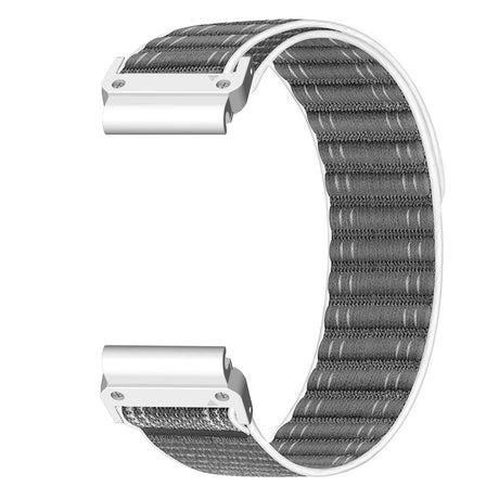 Universal Garmin 22mm QuickFit EIDERWOOD Nylon Loop Watch Strap - Grey