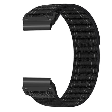 Universal Garmin 22mm QuickFit EIDERWOOD Nylon Loop Watch Strap - Black