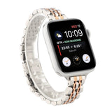 Apple Watch (38/40/SE/41/42mm) Stainless Steel Strap - Silver / Rose gold