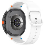 EIDERWOOD Samsung Galaxy Watch 8 / 8 Classic (40 / 44 / 46mm) Silicone Strap with Stitching Line - White