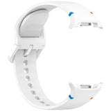 EIDERWOOD Samsung Galaxy Watch 8 / 8 Classic (40 / 44 / 46mm) Silicone Strap with Stitching Line - White