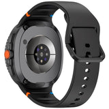 EIDERWOOD Samsung Galaxy Watch 8 / 8 Classic (40 / 44 / 46mm) Silicone Strap with Stitching Line - Black