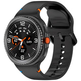 EIDERWOOD Samsung Galaxy Watch 8 / 8 Classic (40 / 44 / 46mm) Silicone Strap with Stitching Line - Black