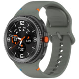 EIDERWOOD Samsung Galaxy Watch 8 / 8 Classic (40 / 44 / 46mm) Silicone Strap with Stitching Line - Army Green
