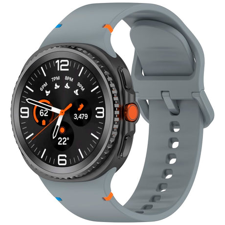 EIDERWOOD Samsung Galaxy Watch 8 / 8 Classic (40 / 44 / 46mm) Silicone Strap with Stitching Line - Grey