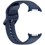 EIDERWOOD Samsung Galaxy Watch 8 / 8 Classic (40 / 44 / 46mm) Silicone Strap with Stitching Line - Midnight Blue