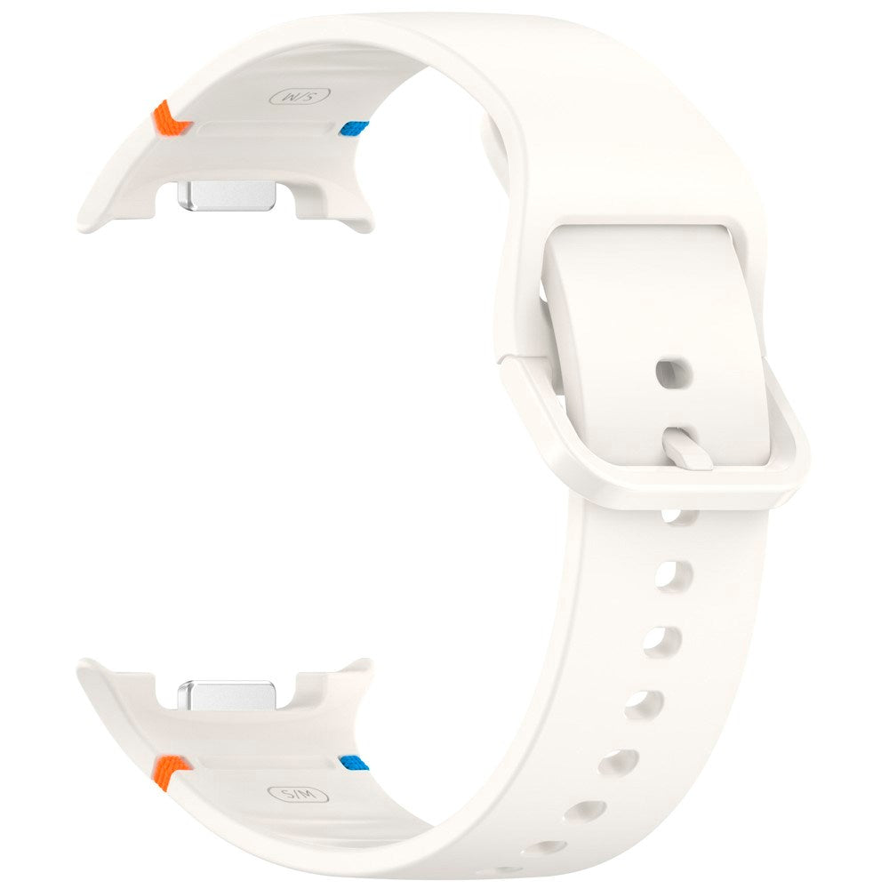 EIDERWOOD Samsung Galaxy Watch 8 / 8 Classic (40 / 44 / 46mm) Silicone Strap with Stitching Line - Starlight