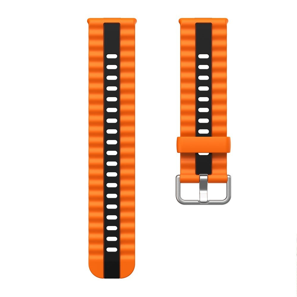 Huawei Watch Fit 5 Pro / 5 / 4 Pro / 4 / 3 EIDERWOOD Two-Tone Silicone Strap - Orange / Black