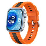 Huawei Watch Fit 5 Pro / 5 / 4 Pro / 4 / 3 EIDERWOOD Two-Tone Silicone Strap - Orange / Black