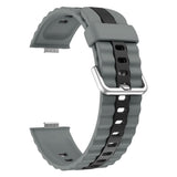Huawei Watch Fit 5 Pro / 5 / 4 Pro / 4 / 3 EIDERWOOD Two-Tone Silicone Strap - Grey / Black