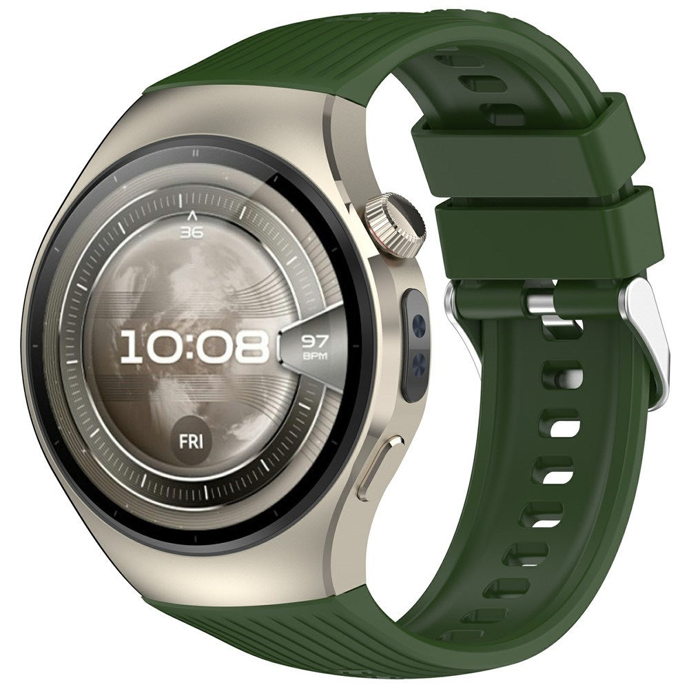 Huawei Watch 5 (42mm) EIDERWOOD Silicone Strap – Green