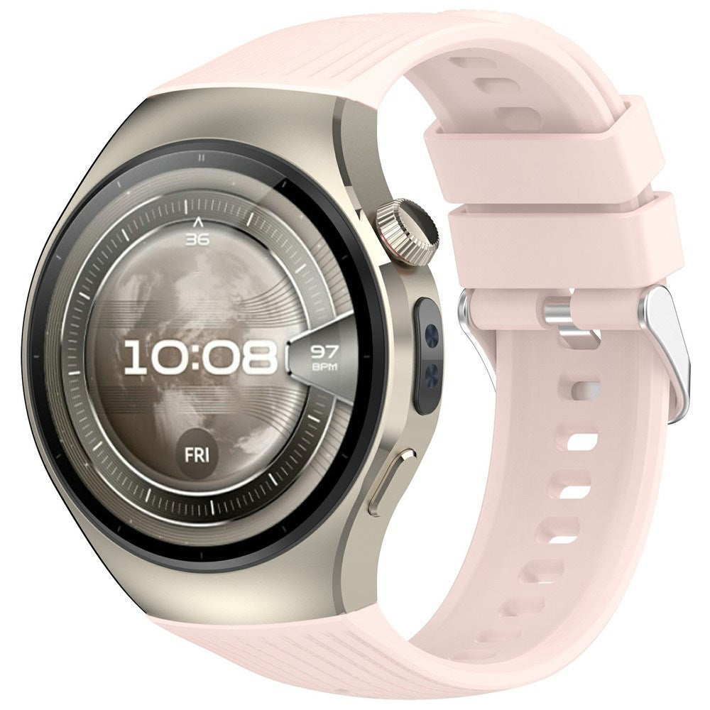 Huawei Watch 5 (42mm) EIDERWOOD Silicone Strap – Pink