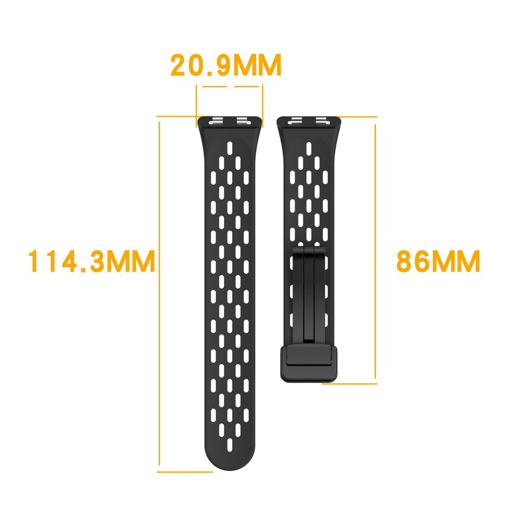Huawei Band 11 / 11 Pro EIDERWOOD Perforated Silicone Strap - Black