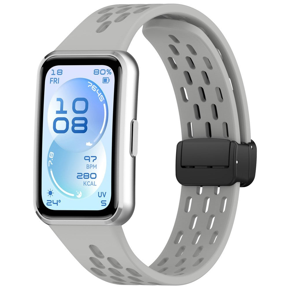 Huawei Band 11 / 11 Pro EIDERWOOD Perforated Silicone Strap - Grey