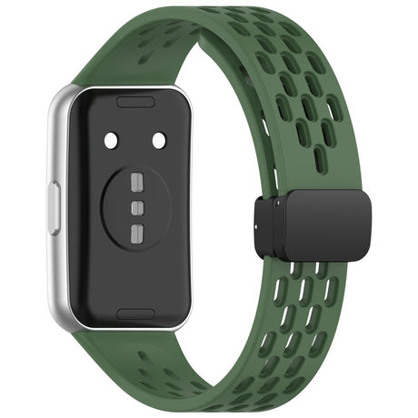 Huawei Band 11 / 11 Pro EIDERWOOD Perforated Silicone Strap - Green