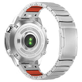 Universal Garmin 26mm QuickFit EIDERWOOD Titanium Strap w. Colored Silicone - Silver / Orange