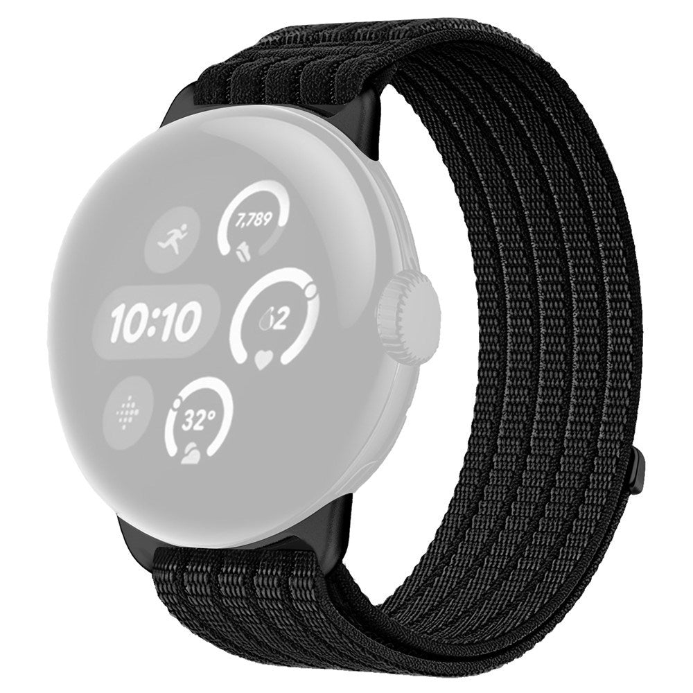 Google Pixel Watch 4 / 3 (45mm) EIDERWOOD Nylon Watch Strap - Black