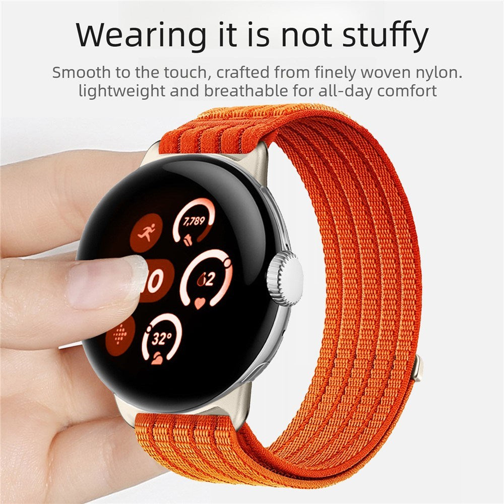 Google Pixel Watch 4 / 3 (45mm) EIDERWOOD Nylon Watch Strap - Black