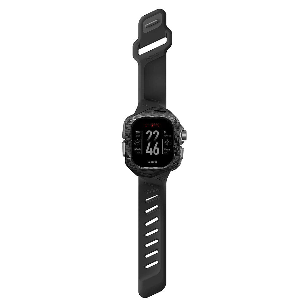 Apple Watch Ultra 4 / 3 / 2 / 1 (49mm) AULUMU Watch Strap w. Built-in Plastic Case - Black