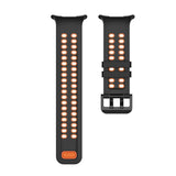 Samsung Galaxy Watch Ultra 2 / Ultra (47mm) Silicone Strap with Ventilation Holes - Black / Orange