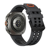 Samsung Galaxy Watch Ultra 2 / Ultra (47mm) Silicone Strap with Ventilation Holes - Black