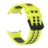 Samsung Galaxy Watch Ultra 2 / Ultra (47mm) Silicone Strap with Ventilation Holes - Yellow / Grey