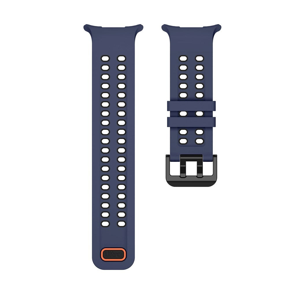 Samsung Galaxy Watch Ultra 2 / Ultra (47mm) Silicone Strap with Ventilation Holes - Blue / Black