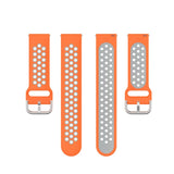 Universal Smartwatch Two-Color Silicone Strap (20mm) - Orange/Grey