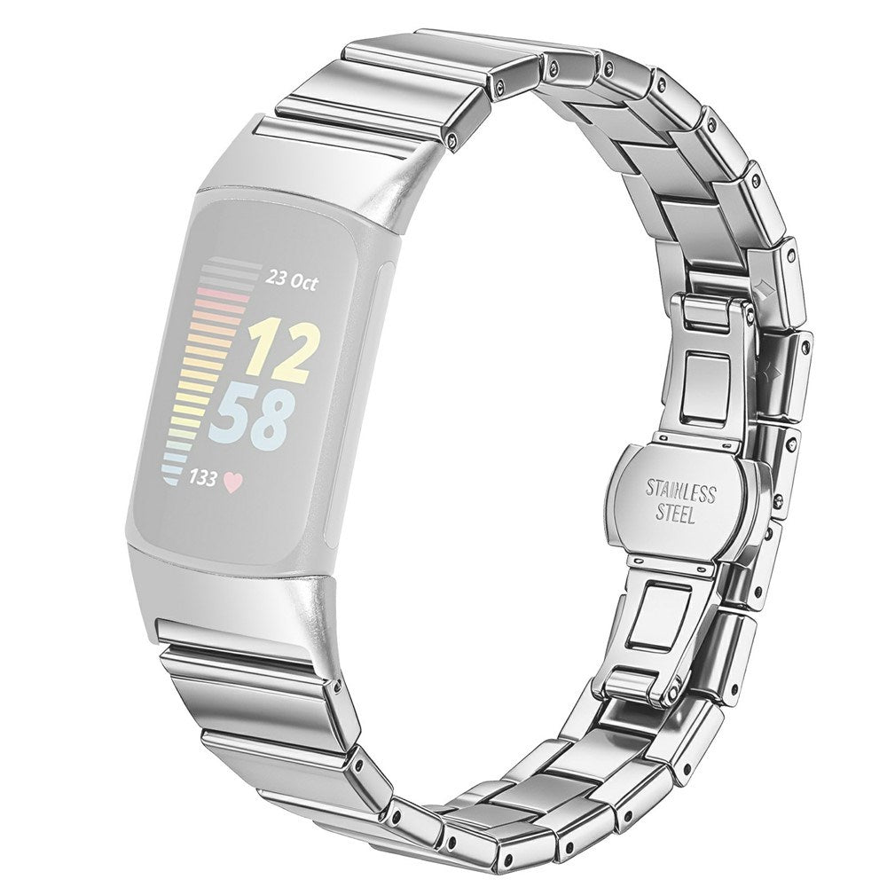 Fitbit Charge 6 / 5 EIDERWOOD Metal Watch Strap - Silver