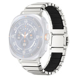Samsung Galaxy Watch Ultra 2 / Ultra (47mm) Magnetic Metal Strap with Silicone - Silver / Black