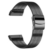 Fitbit Versa 3 / Stainless Steel Metal Strap - Black