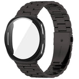 Samsung Galaxy Watch 8 / 9 (40mm) EIDERWOOD Stainless Steel Watch Band with Plastic Case & Screen Protector - Black