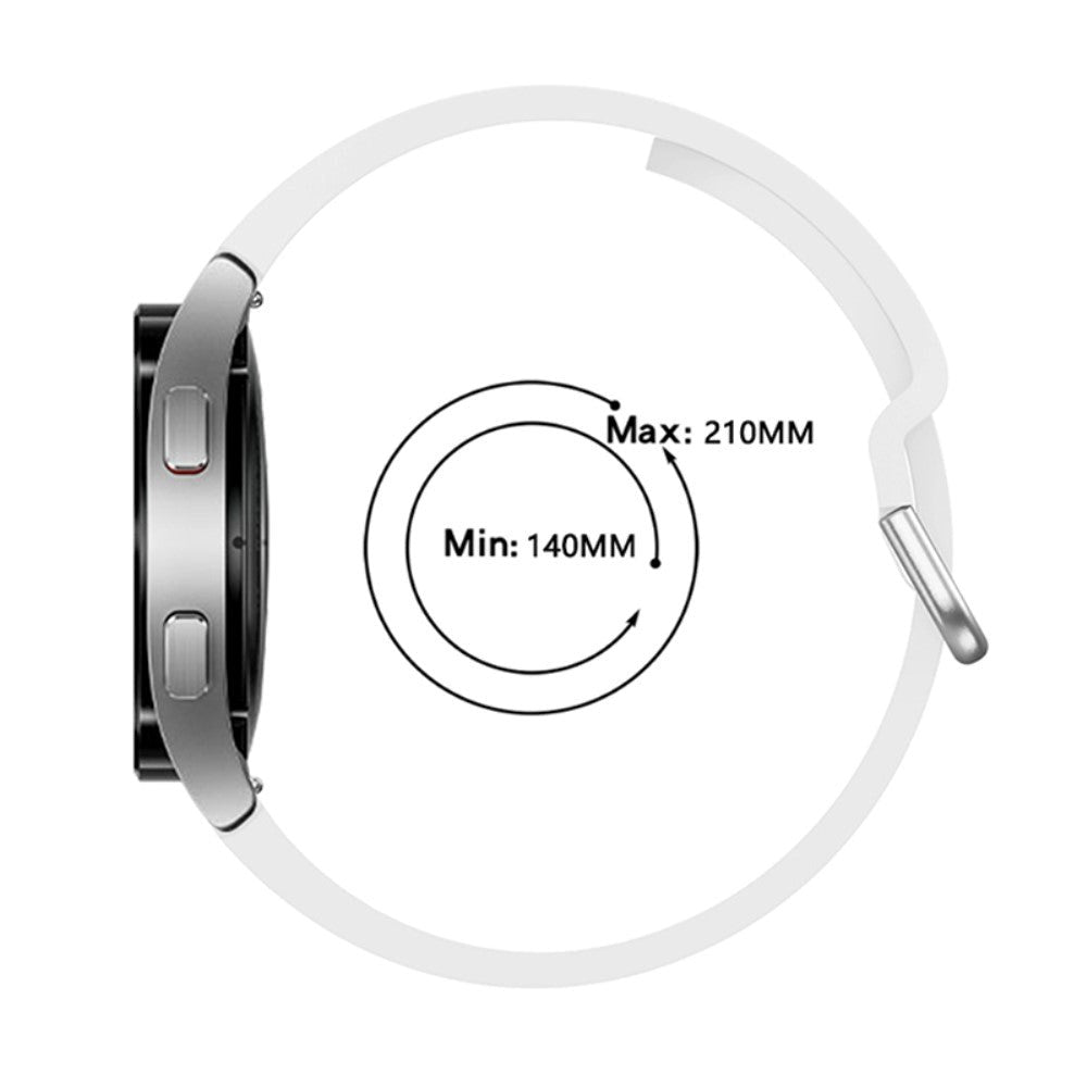 Samsung Galaxy Silicone Strap Watch4 Classic 42mm / 46mm Watch4 40mm / 44mm w. Buckle - White