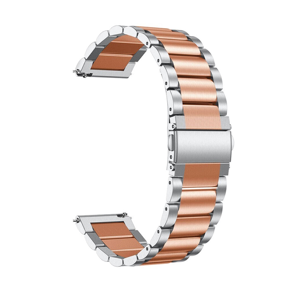 Universal Smartwatch (20mm) Stainless Steel Strap - Silver / Rose Gold
