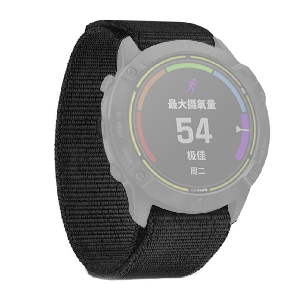 Universal Garmin 22mm Nylon Strap - Black