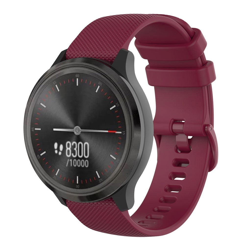 Smartwatch Universal Silicone Strap (20mm) - Wine Red