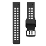 Garmin Universal Double-hole Silicone Strap (26mm QuickFit) - Black / Grey