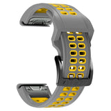 Garmin Universal Double-hole Silicone Strap (26mm QuickFit) - Grey / Yellow