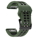 Garmin Universal Double-hole Silicone Strap (26mm QuickFit) - Army Green / Black