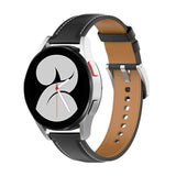 Universal Smartwatch PU Leather Strap w. Buckle 20mm - Black