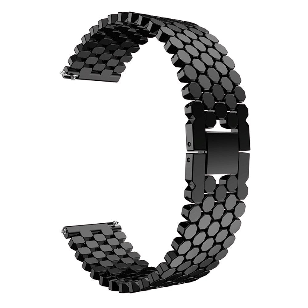 Universal Smartwatch Alloy Strap (22mm) - Black