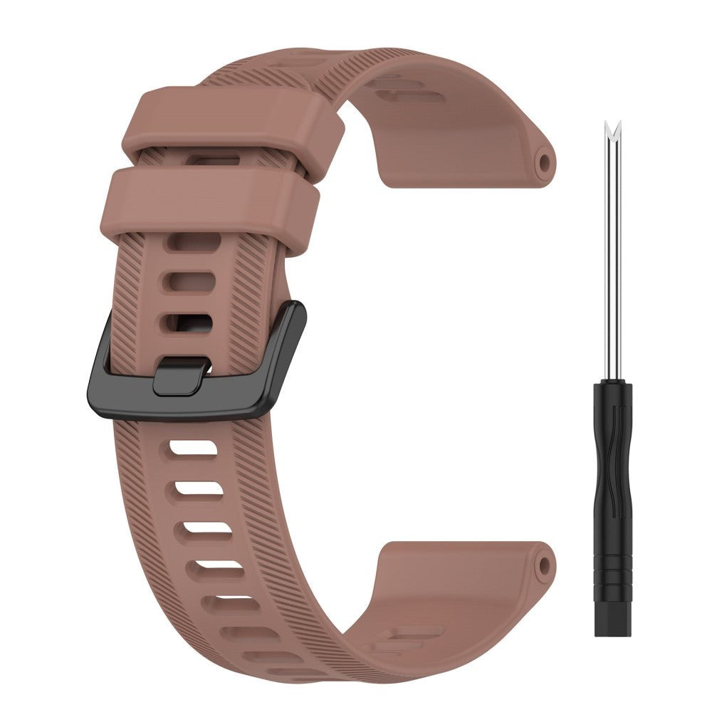 Garmin Strap 22 mm Silicone Grooved - Brown