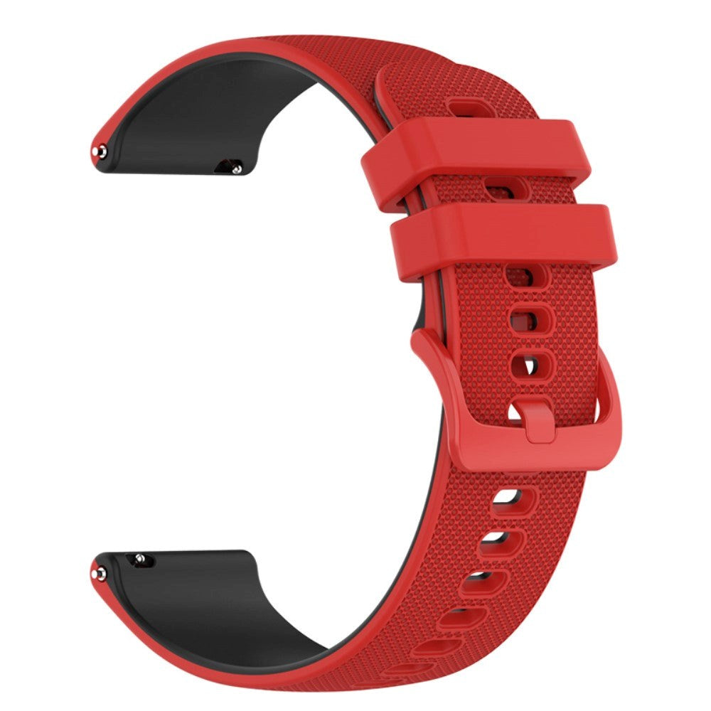 Smartwatch Silicone Strap (22mm) Grid - Red / Black