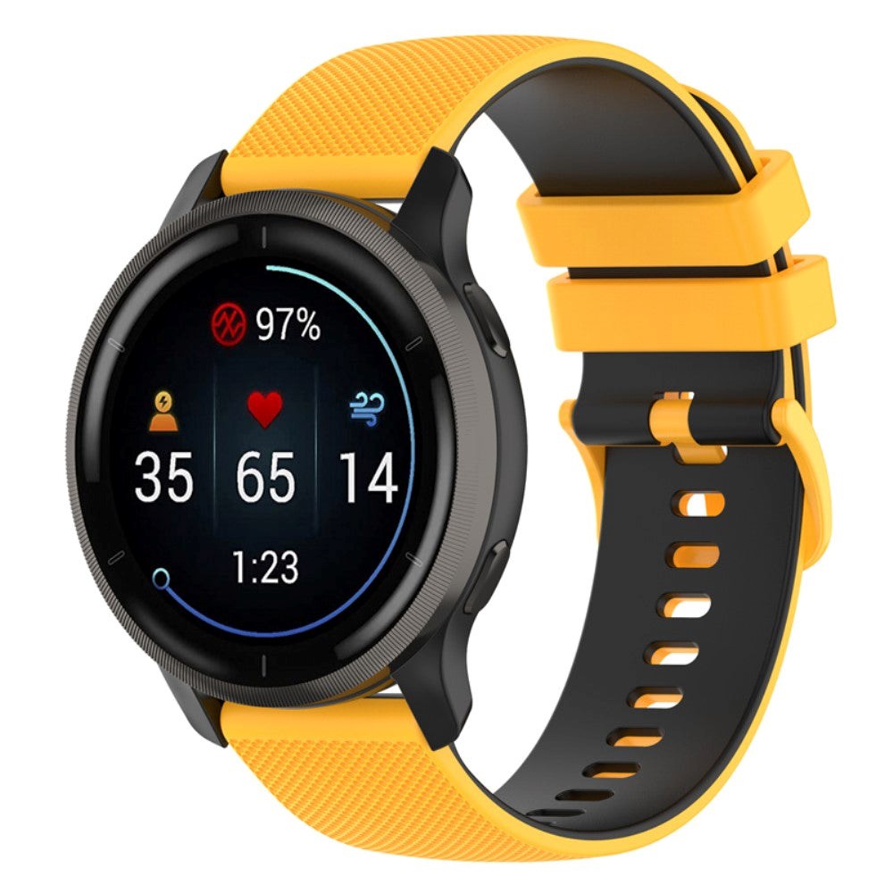 Smartwatch Silicone Strap (22mm) Grid - Yellow  / Black