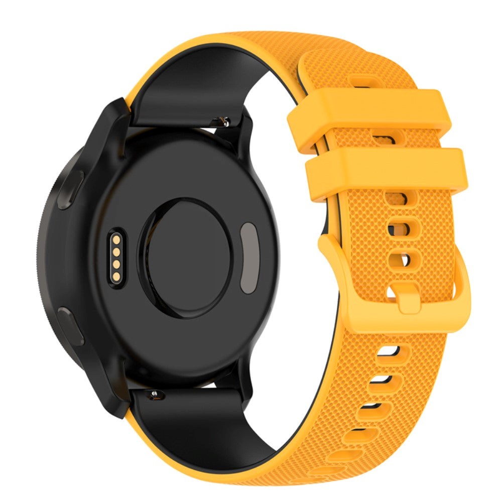 Smartwatch Silicone Strap (22mm) Grid - Yellow  / Black